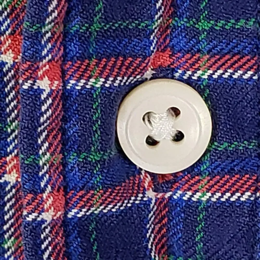 Polo Ralph Lauren Oxford Shirt Mens XXL LS Button Down Blue Plaid Spring